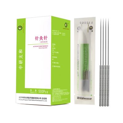 Agulhas de acupuntura de aço inoxidável de uso único para medicina chinesa 13-75mm