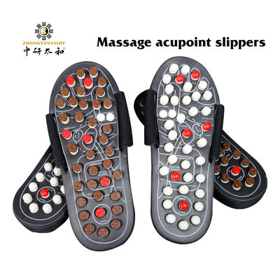 Deslize não sandálias do Reflexology de um Acupoint de 10,43 polegadas, deslizadores da massagem do Acupressure