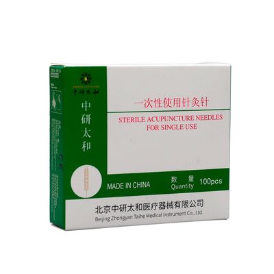 Agulhas de acupuntura seguras esterilizadas descartáveis 0,20 ~ 0,40 mm Para tratamento de beleza