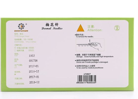 PVC manusear agulhas de flor de ameixa 12 agulhas caixa agulhas de acupuntura adequado para profissionais em acupuntura e bem-estar