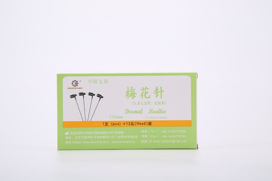 Medicina tradicional chinesa Zhongyan Blossom Agulha 12 Agulhas Caixa Equipamento de acupuntura adequado para clínica e terapêutica