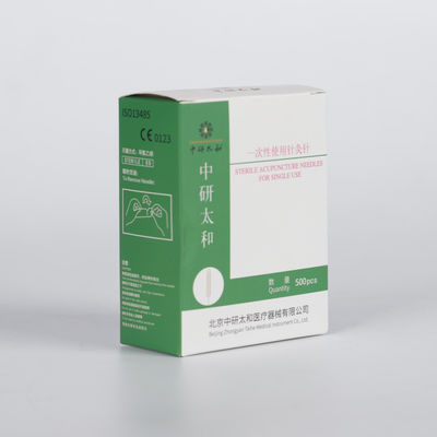 Agulhas de acupuntura seguras esterilizadas descartáveis 0,20 ~ 0,40 mm Para tratamento de beleza
