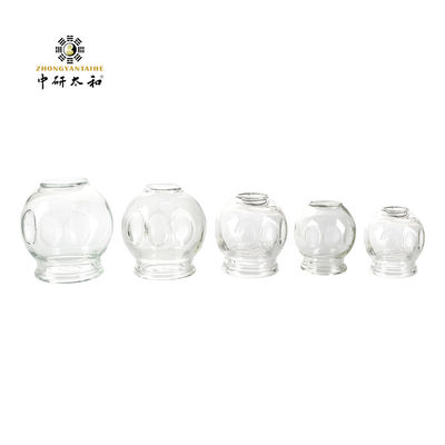 5pcs Glass Fire Cupping Set Hijama Vacuum Suction Massage With Box