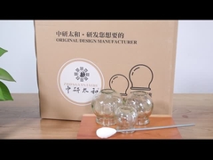 massagem colocando da sução do vácuo de Hijama do grupo do fogo do vidro 5pcs com caixa